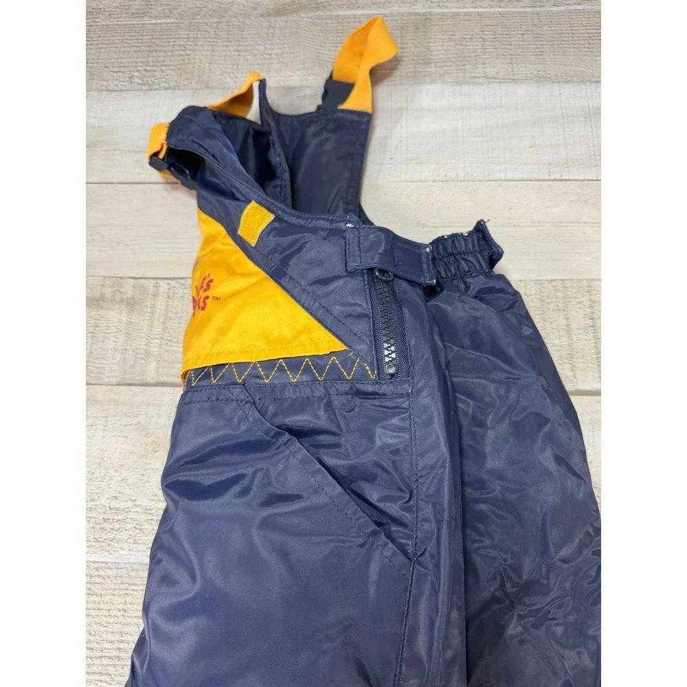 Blue's Clues Toddler Y2K Snow Bib Overalls 3T Navy Yellow Winter Ski Snow Pants